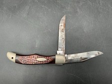 Vintage Case XX USA 6265 SAB Folding Hunter Knife 1965-69 2 Blade picture