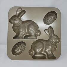 Nordic Ware Bunny Cake Pan Mold , 9.5 Cups,  Makes 3D Easter Egg & Bunny. USA picture