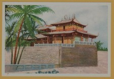 China Chihkan Tower Temple Tainan Taiwan Landmark Asian Art Postcard Vintage picture