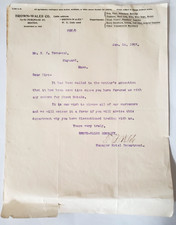 1907 Letter, Brown-Wales Co., Purchase St., Boston MA, To B.F. Townsend, Maynard picture