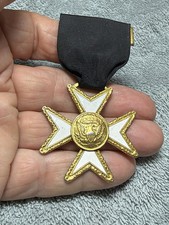 Vintage Masonic Knights Of Templar Order Of Malta Medal picture