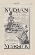 Fast Black Dress Linings & Dress Foundations: Nubian Nearsilk ad 1898 picture