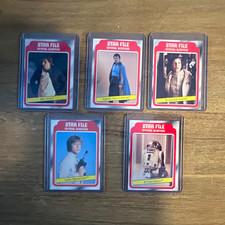 Topps 1977 Star Wars Star File Official Business Trading Card Lot of 5 picture