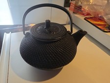 Japanese Tetsubin Black Cast Iron Teapot Imperial Hobnail Design picture
