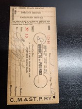 Vintage C.M.&St.P.RY. Chicago Milwaukee St Paul Railway Coal Ticket picture