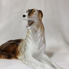 12” Large Borzoi Dog, Royal Dux, Wolfhound Statuette, Vintage Porcelain❤️ picture