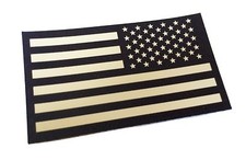 Reversed Black and Tan Us Ir Infrared USA Flag Military Morale Reflective Patch picture