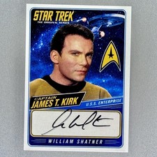 William Shatner Captain Kirk Autographed Card Prime Time Certified Star Trek picture
