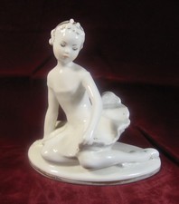 Soviet Porcelain Figure Mashenka Young Ballerina LFZ Lomonosov Factory USSR 1960 picture