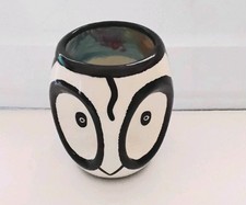 HTF Native American Art Mana Pottery Taos N. Mexico Two Sided Owl Mug 1948-1993 picture