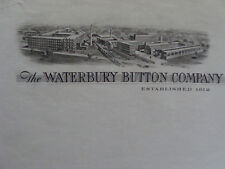 orig 1940s Printing ex. PHOTOGRAVURE Letterhead: WATERBURY BUTTON Co. 1942 picture