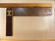 Antique  Rosewood & Brass 14” Try Square  Unmarked picture