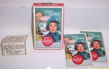 Vintage 1959 Sign of Good Taste Coke Playing Card BOX and Two (2) JOKERS ONLY picture