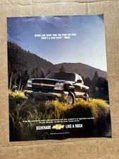 Chevrolet 2002 Chevy Silverado Truck Vintage Print Ad Like A Rock Garage VTG  picture