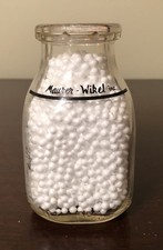 Vintage Maurer Wikel Half Pint Pyro Milk Bottle Vermilion, Ohio OH Erie Lorain picture