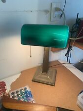 Antique Verdelite 2 Pat. 1917 bankers lamp green shade works picture
