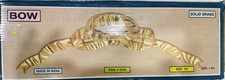 Pair Vintage Solid Brass Bow Wall Plaques Ornate Ribbon Hollywood Regency Decor picture