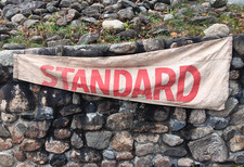 Vintage 1940s Standard Oil Co Canvas Airport Windsock Sign 7'3