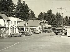 D1) RPPC Photo Postcard Crestline California Downtown Stores Signs 1930-40's picture