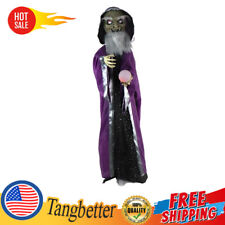 75'' Life-Size Animatronic Wizard with Lights and Sound Halloween Decor Scary US picture