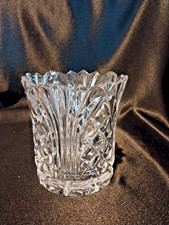 Vintage Clear Pressed Glass Vase 5.25