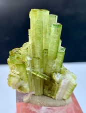 19 Gram Aesthetic Bunch Of Terminated Green Tourmaline Crystals From Pakistan. picture