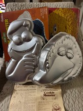 Vintage Wilton Sesame Street Cake Pan Lot Cookie Monster Big Bird Boxes 1977 picture