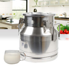 12L Stainless Steel Milk Can Wine Pail Bucket Oil Milk Tote Jug with Seal Lid picture