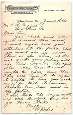 A&P Tea Co. 1910 Johnstown PA letterhead, handwritten letter picture