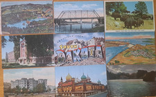 Lot of 9   SOUTH DAKOTA       Old Postcards    State Views picture
