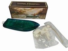 Vintage Avon Gone Fishing 5 Fl Oz Spicy After Shave Aqua Blue Full Bottle picture