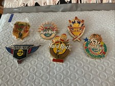 6 Different Hard Rock Cafe pins Makati Philippines Pins Old Original picture
