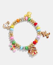 NEW Baublebar x Disney Mickey Mouse Minnie Gingerbread Charm Bracelet picture