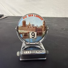Vintage 1960's Perpetual Flip Calendar  Big Ben London/Parliament  Souvenir picture
