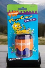 Nickelodeon Wood Chomp Pencil Sharpener Vintage  90’s Nickelodeon collectible picture
