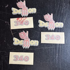 Vintage 1971 1972 Mopar Dodge Demon 340 Sticker Fender Decal Lot Devil picture