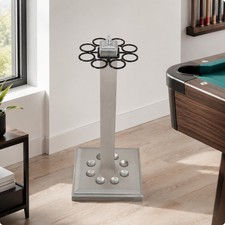 Compact Pool Cue Stand Rack Freestanding Metal Billiard Stick Holder Vertical picture