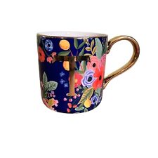 Rifle Paper Co For Anthropologie Garden Party Floral Monogram T Coffee Mug 14 Oz picture