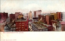 Vintage Postcard Sky Scrapers of St. Louis MO Missouri c. 1901-1907        F-157 picture