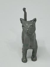 Vintage Pewter Kitty Cat Kitten Figurine Marked 1-1/2
