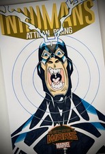 Inhumans Attilan Rising 1 - Blank Sketch Variant Cover w/Original Art COA picture