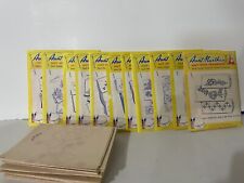 Vintage Lot of Aunt Martha's Hot Iron on Transfers Unused and Used picture