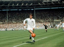 England's Geoff Hurst With The Ball 1966 Old Photo picture