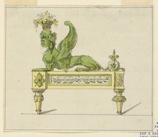 Jean-Louis Prieur Firedog Design 1780s Vintage Architecture Reprint Wall Art picture