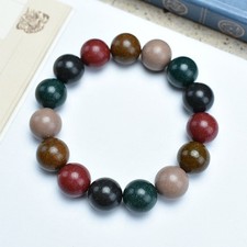 Chinese Medicinal Handmade Ancient Five-element Incense 15mm Beads Bracelet picture