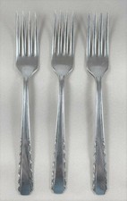 Oneida DOHRCO Redwood Hotel Silver Plate Dinner Forks Vintage 1949 Set of 3 picture