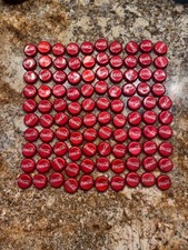 Lot of 100 Coca-Cola Coke Metal Bottle Caps Red Crown Caps Craft Collectible picture