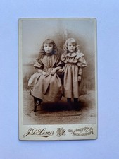 Antique Cabinet Photo Two Children J. D. Lemer Harrisburg PA c1890s picture