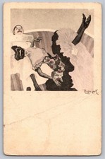 c1904 Simplicissimus Art Woman Smoking Reznicek Serie IX No 2 UDB Postcard picture
