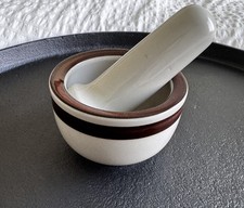 Arabia Wartsila of Finland Vintage MCM Ceramic Mortar & Pestle Set RARE picture